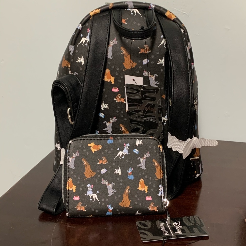 LOUNGEFLY DISNEY DOGS Mini Backpack & Wallet Set! - Picture 12 of 14